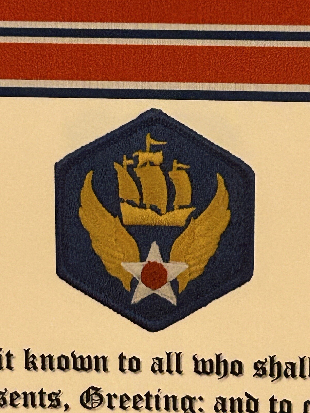 U.S. AIR FORCE / 6TH AIR FORCE - ORGANIZATIONAL EXCELLENCE AWARD CERTIFICATE