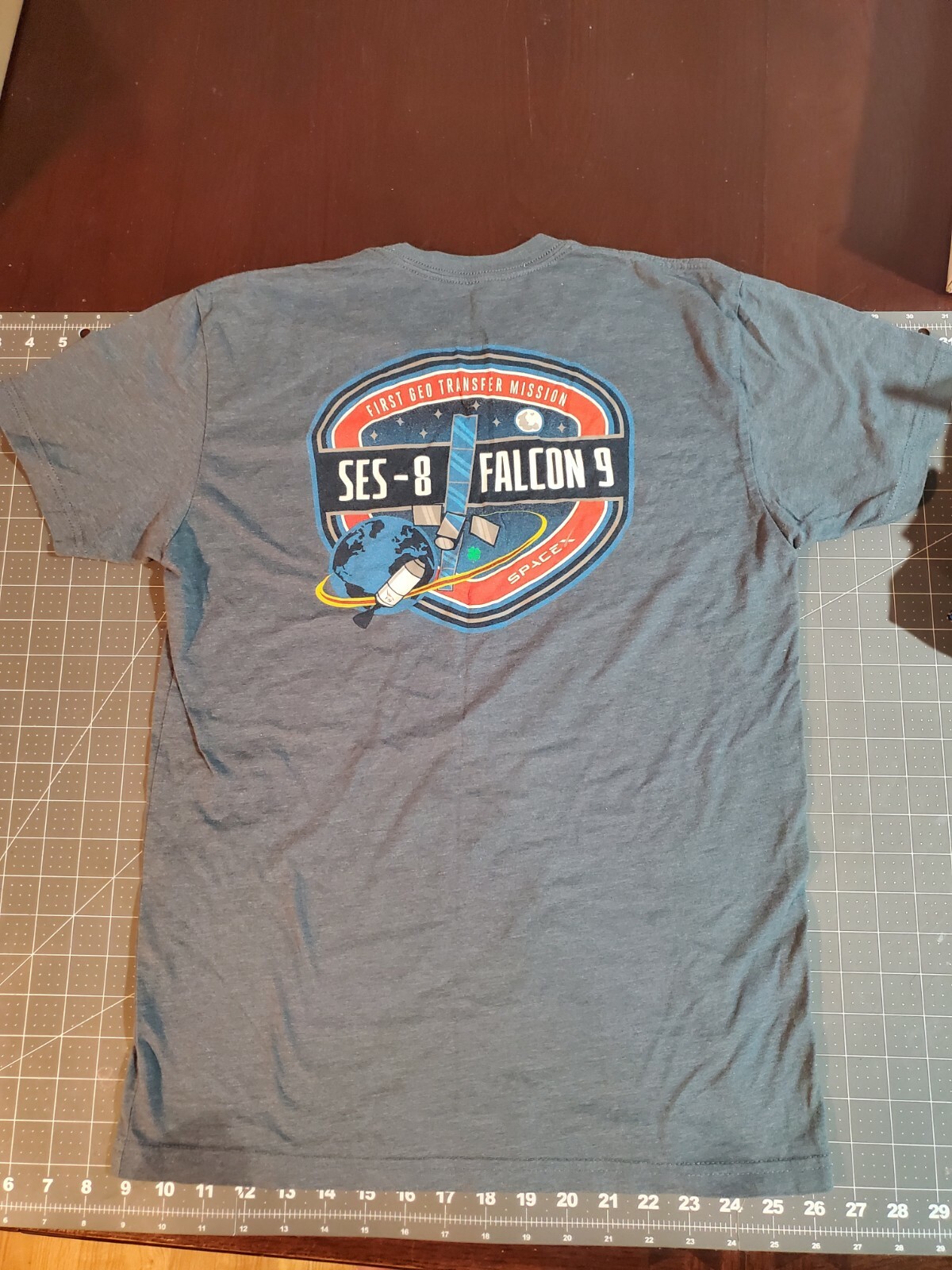 SpaceX Space X SES-8 Falcon 9 First Geo Transfer Mission Shirt Small