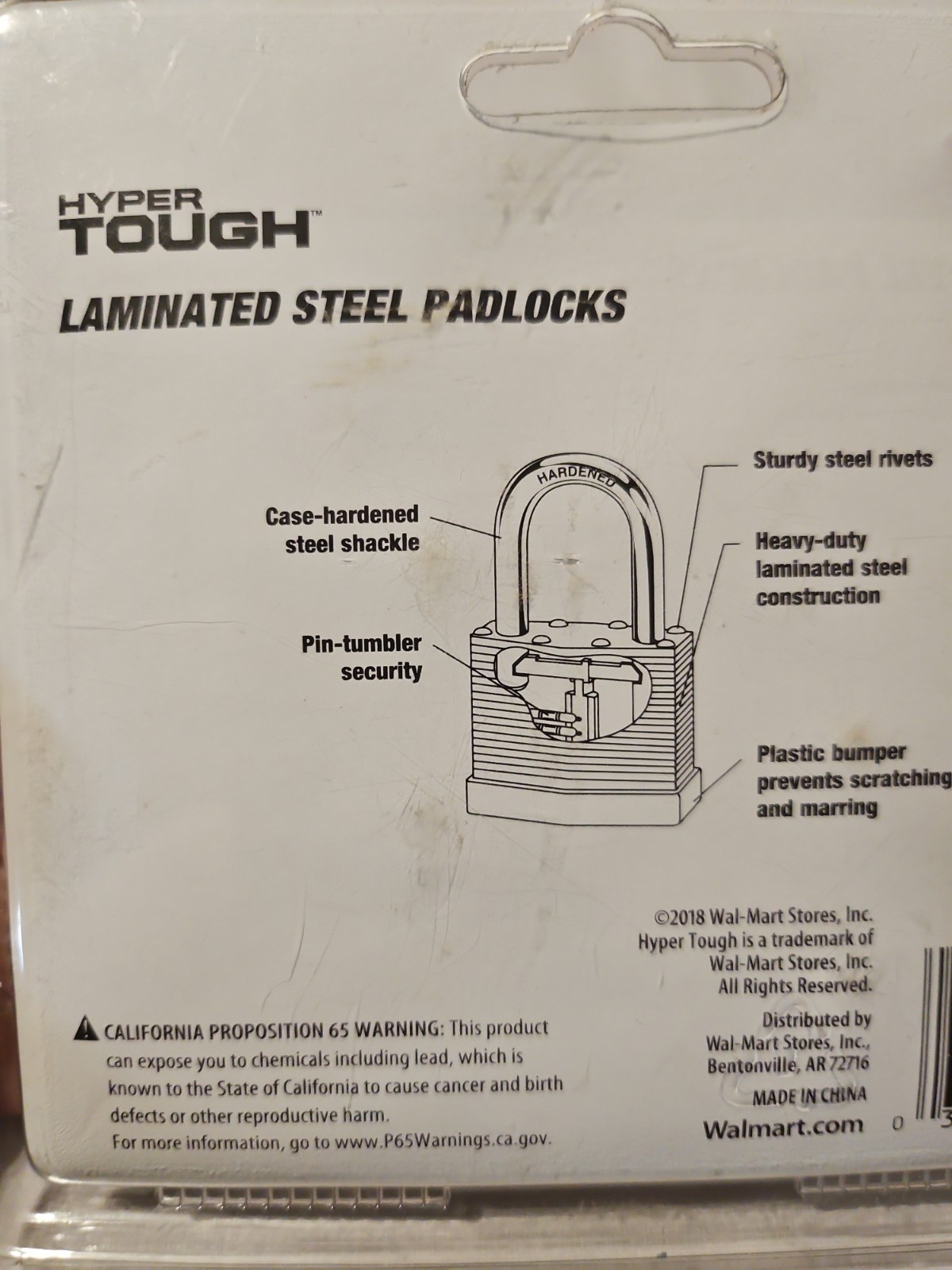 Hyper Tough 40mm Laminated Steel Keyed Padlock, 2 Pack