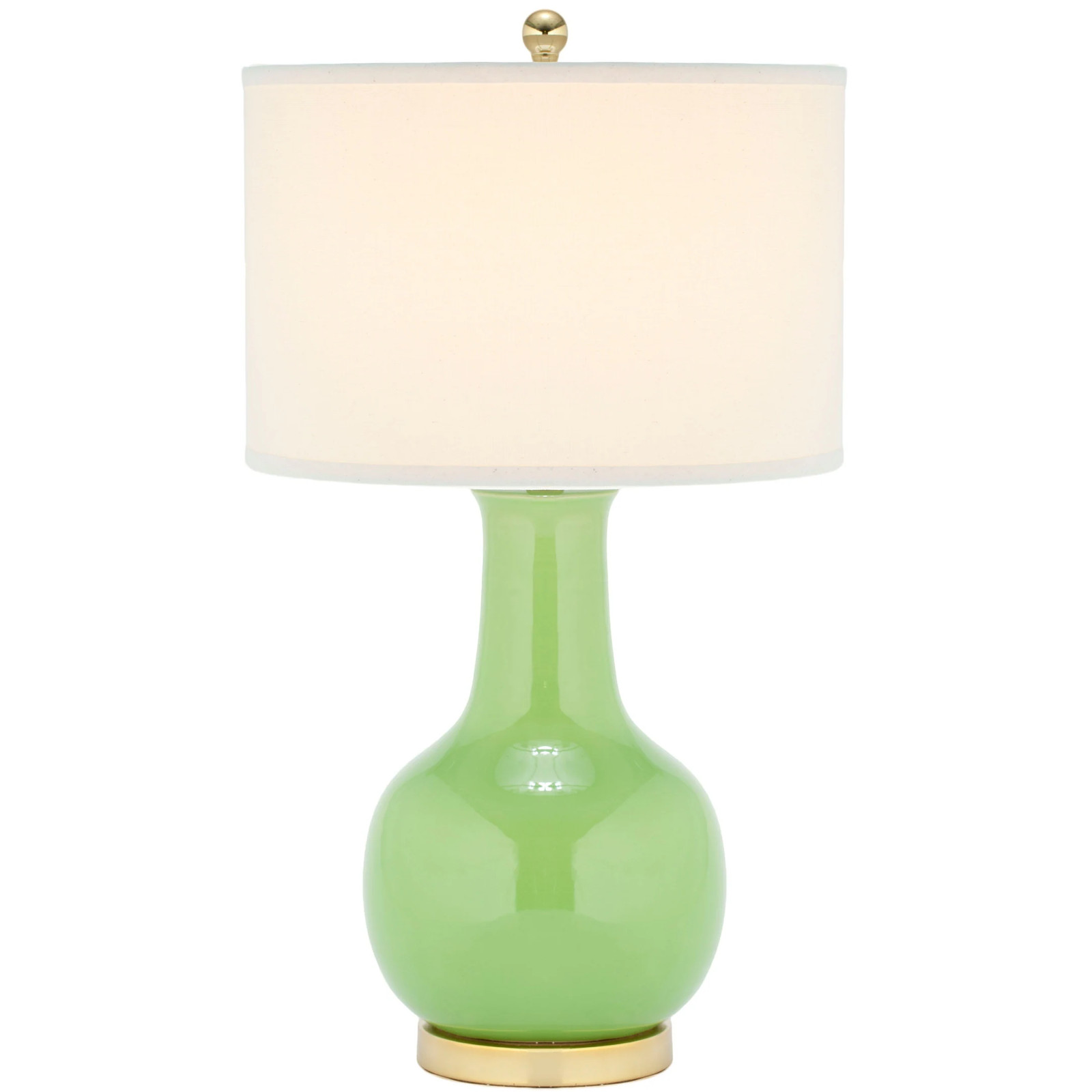 SAFAVIEH Lighting 28-inch Louvre Green Table Lamp - 15"x15"x27.5"