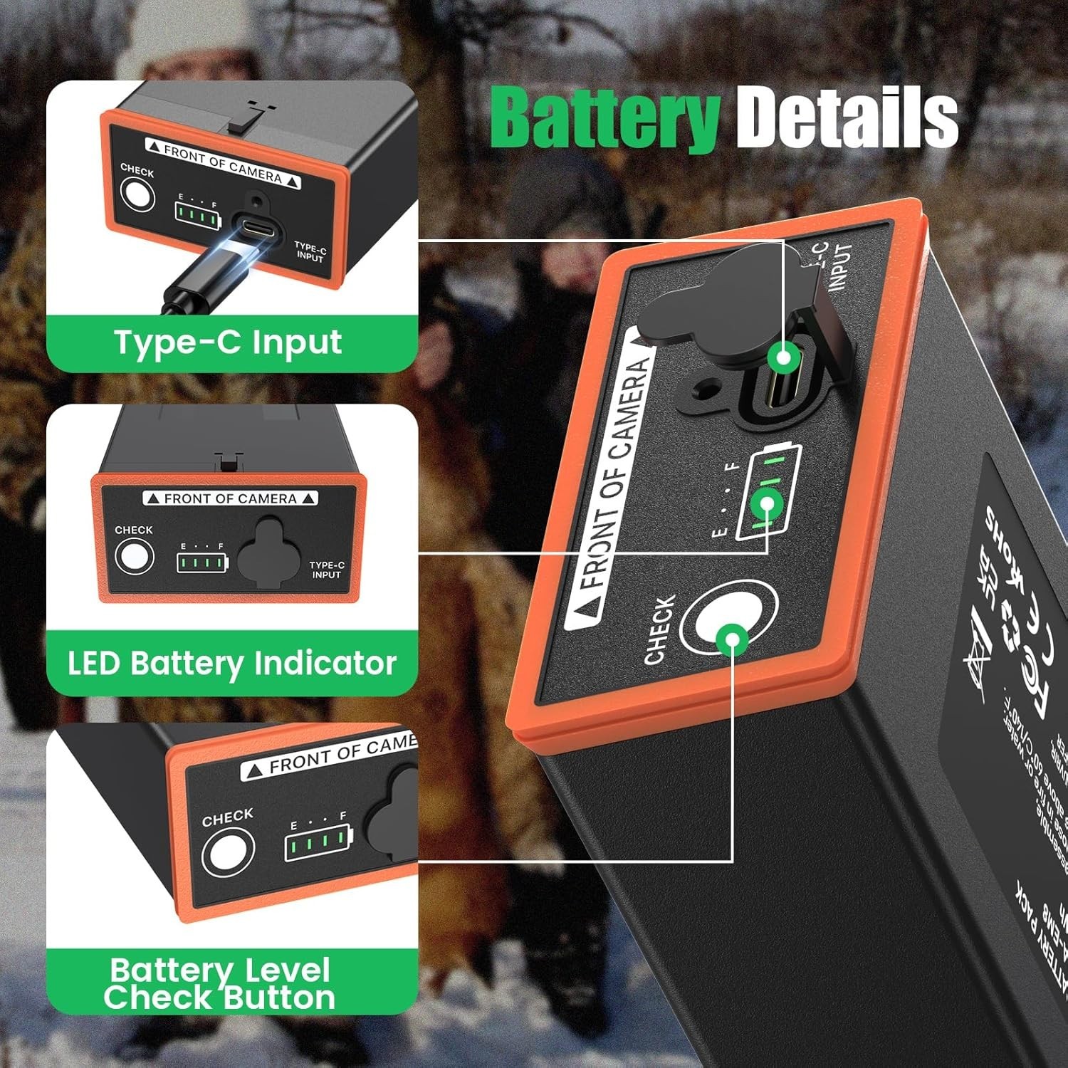 Replacement Battery for Moultrie Edge Series Trail Camera - Fits Edge Pro & 2