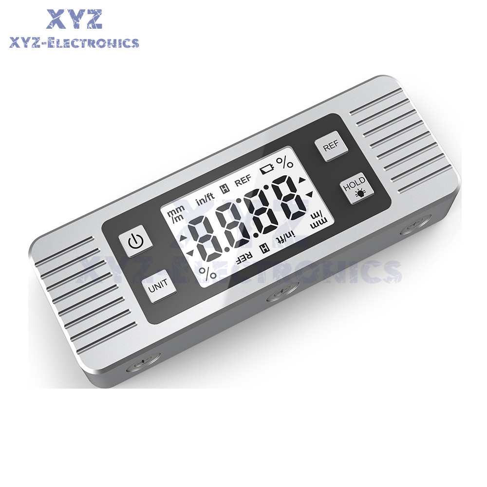 3in1 Magnetic Digital Protractor + Inclinometer + Level Scale angle slope 4*90°