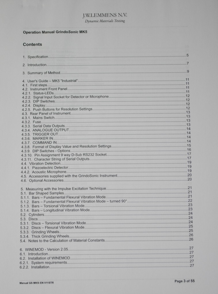Lemmens GrindoSonic MK5 Operations and Programming Manual 55 Pages