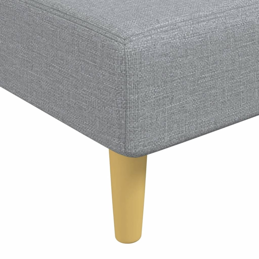 Chaise Longue Light Grey Fabric (100% polyester) and plywood