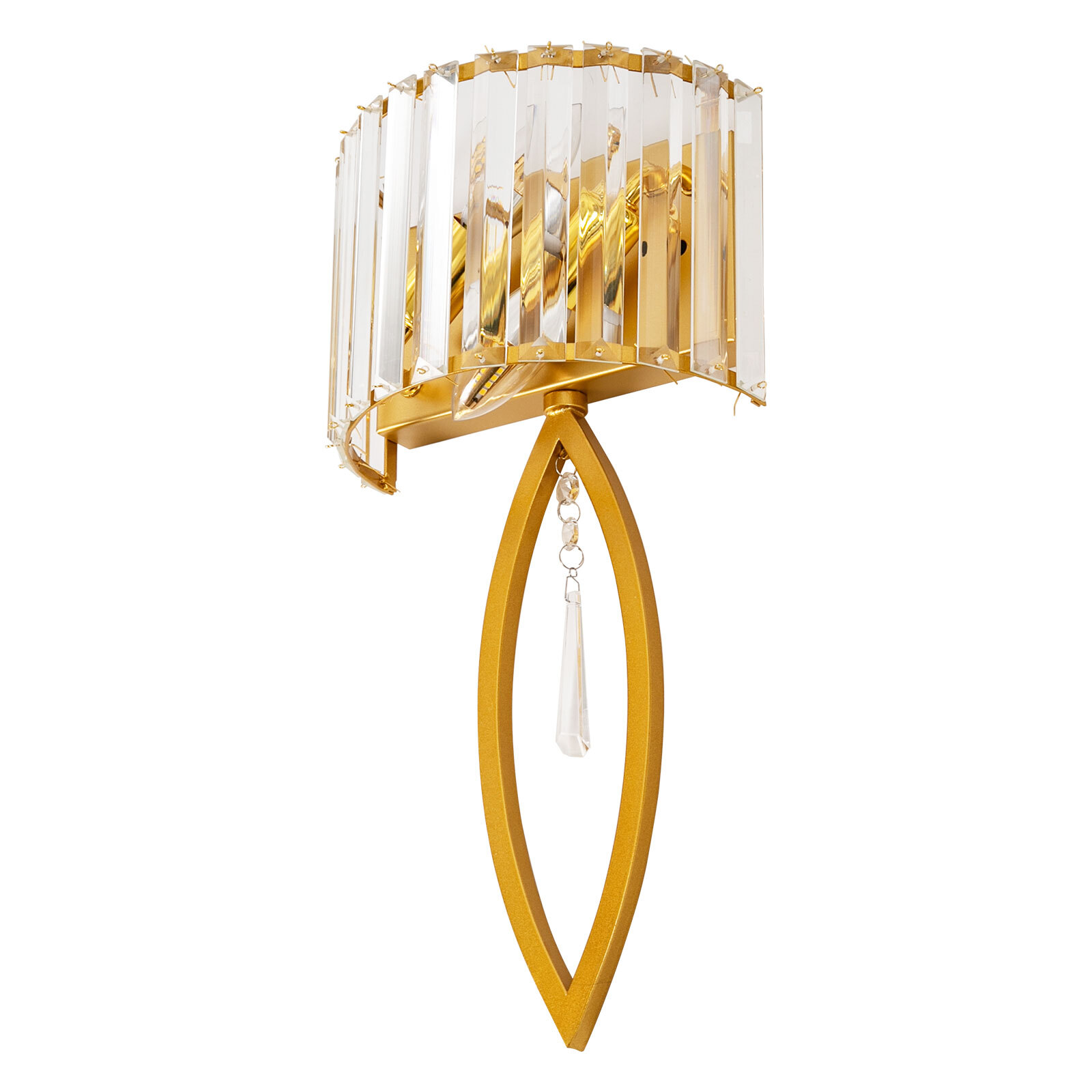 Crystal Wall Lamp, Lamp Living Room Bedside Corridor Wall Lamp, Retro Gold, 110V