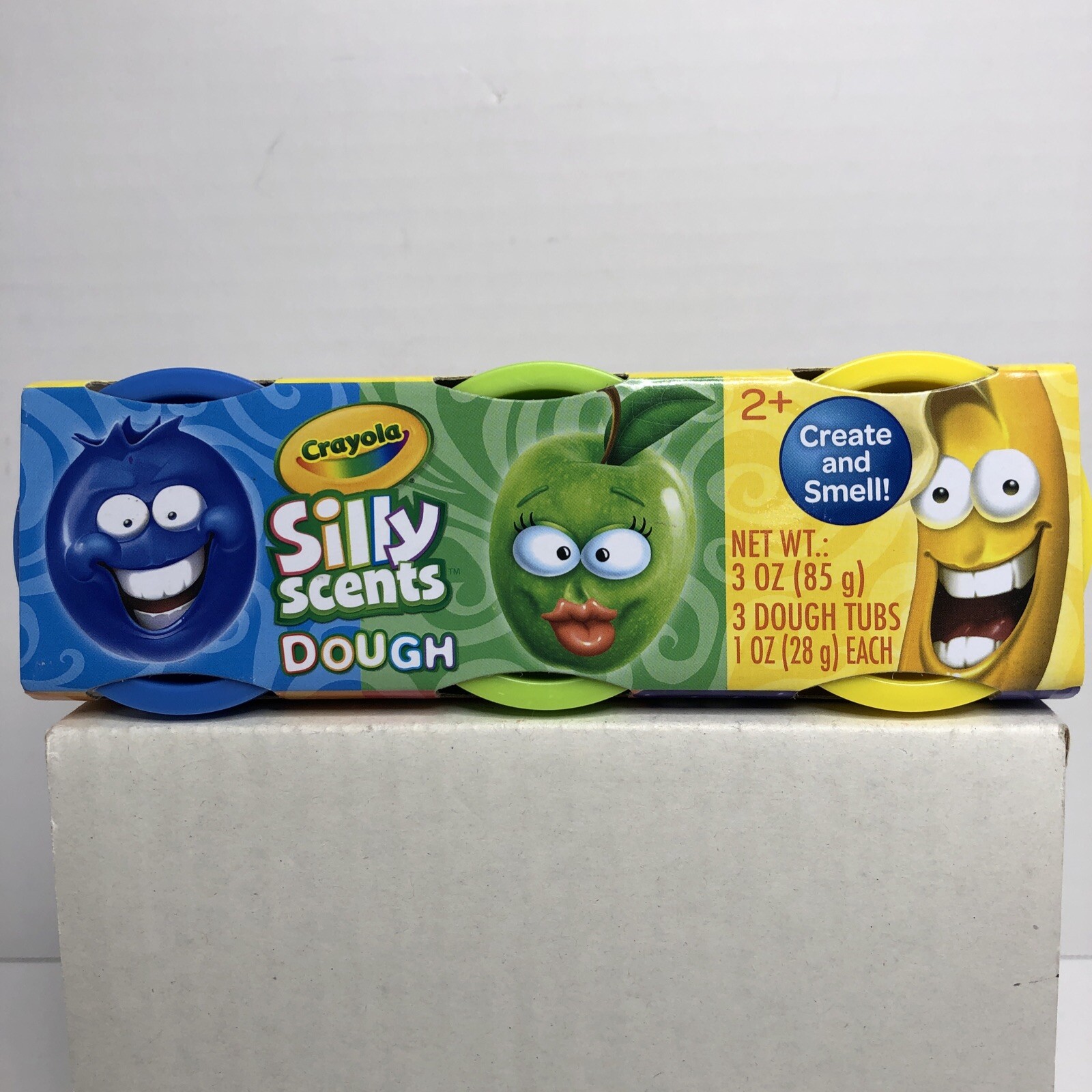 Crayola Silly Scents Dough with Blueberry, Green Apple, and Banana Create Smell!