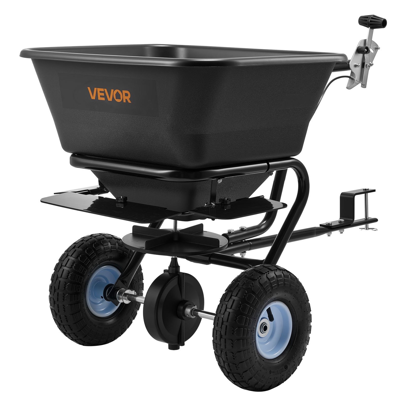 HOT/ Tow-Behind Spreader,9.8 ft Spreading Width,Broadcast Spreader w/10" All-Te