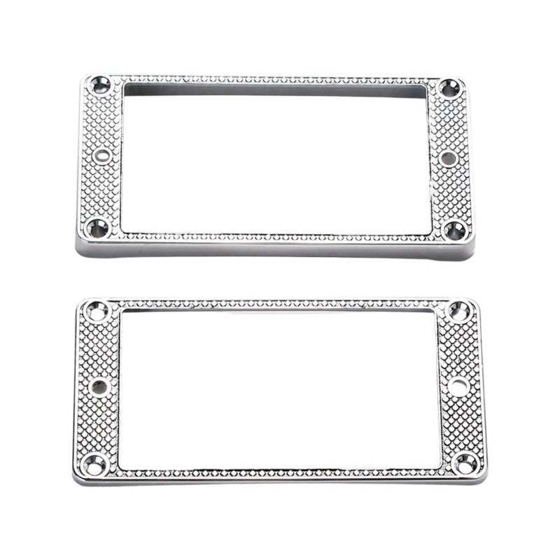 2pcs Neck & Bridge Flat Guitar Pickup Frame Humbucker Pickup Mounting Rings