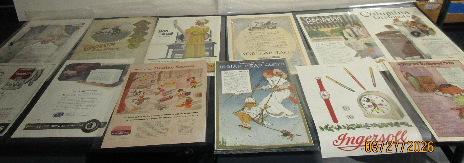 ADVERTISING PAGES 12 PIECES   HOUSEHOLD PRODUCTS SCRAPBOOKING 1919 TO 1923 COLOR