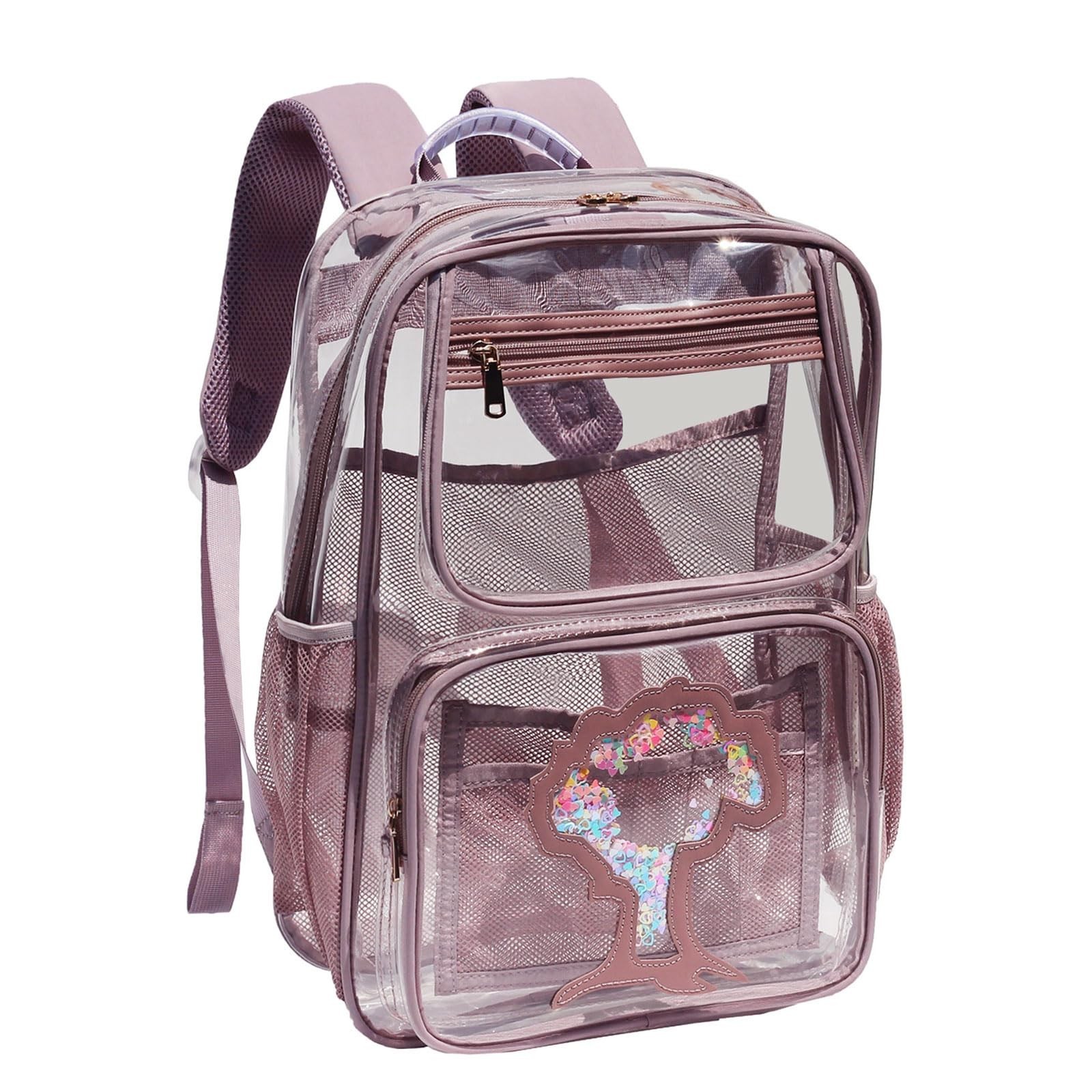 ESVAN Clear Backpack Transparent Stadium Approved See Through for Middle Coll...