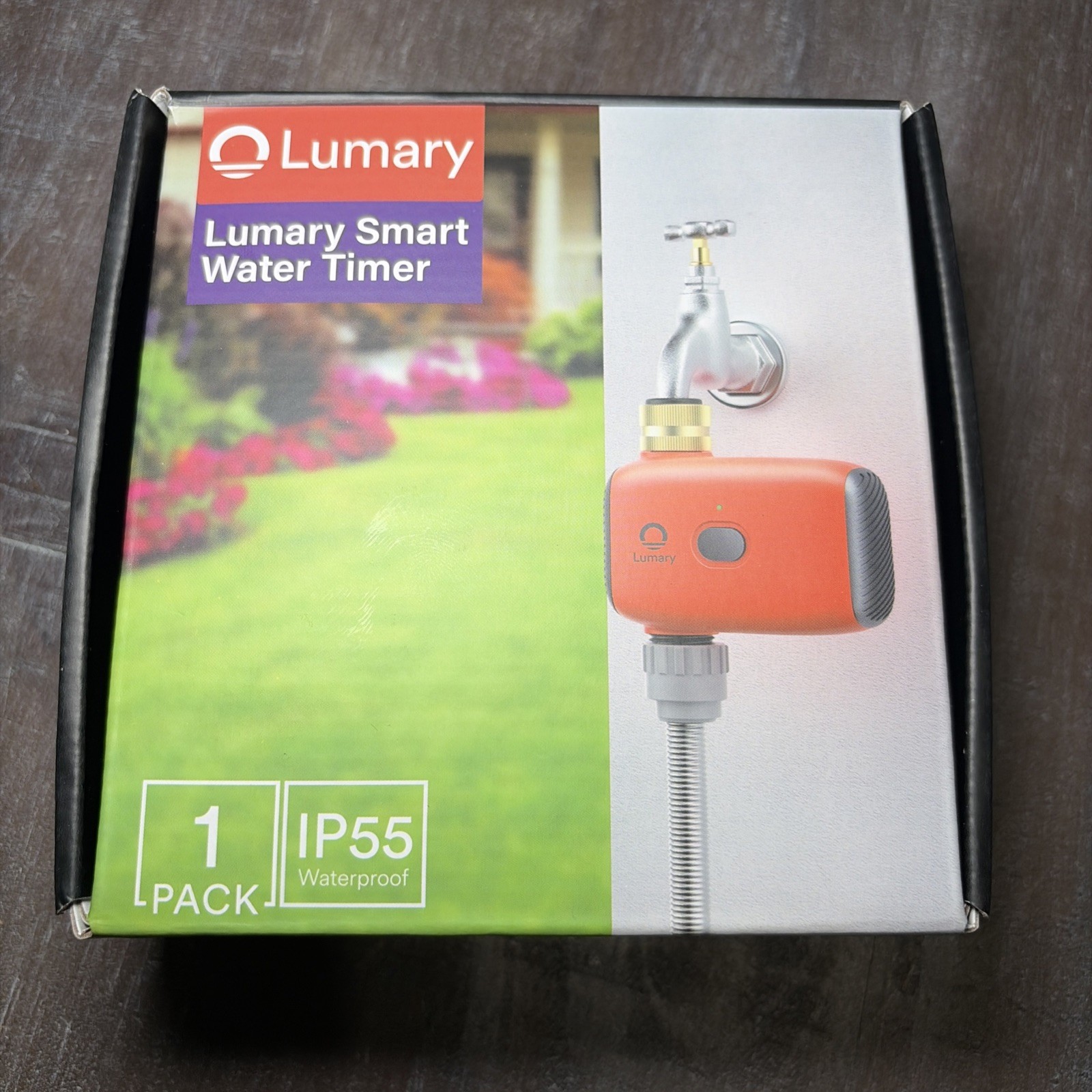 Lumary Smart Water Timer Wi-Fi IP55 Waterproof (1 Pack) Open Box L-WT1A1