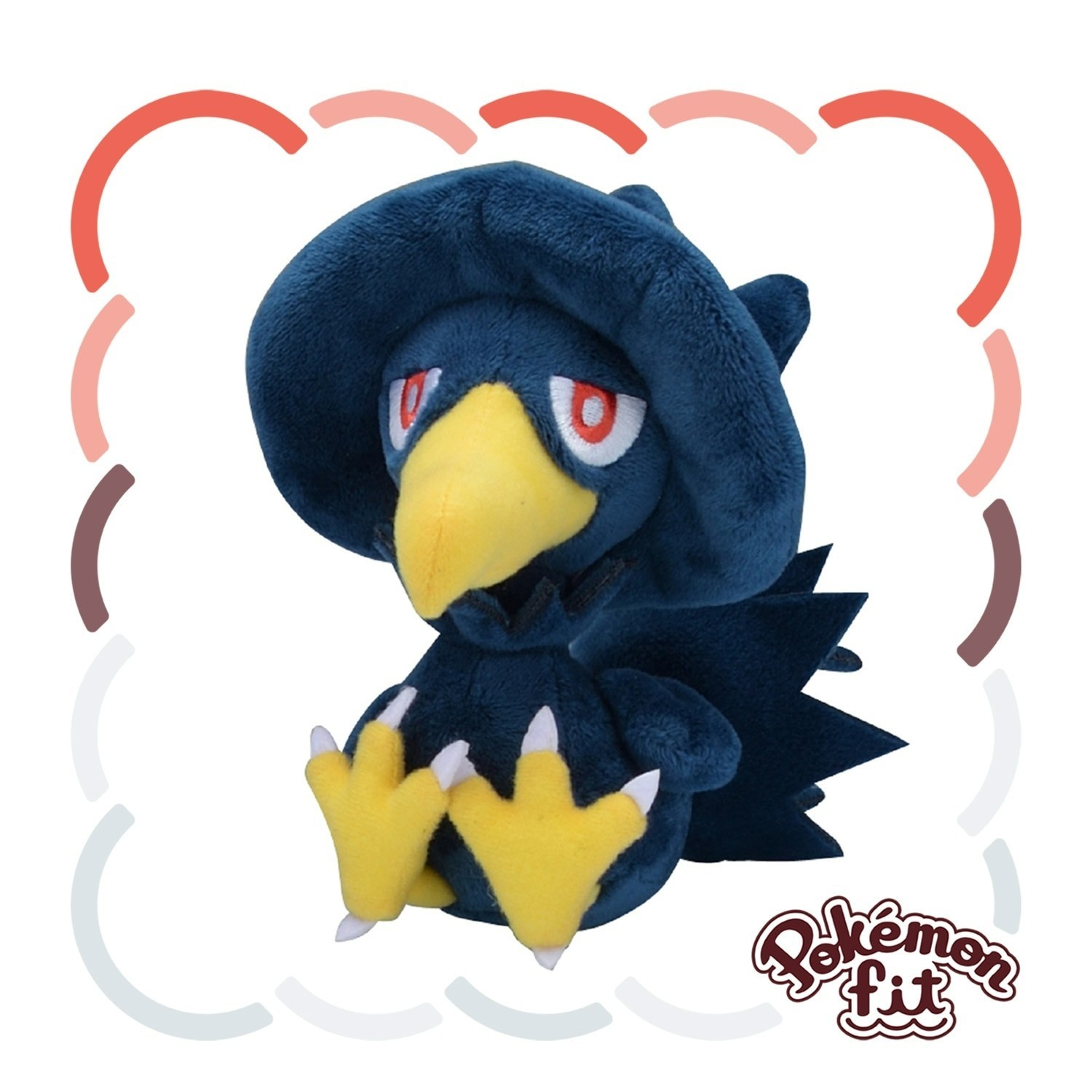 Pokemon Center Fit Plush Doll - 198 Murkrow 5.5in Dark Crow Bird Johto Go JP
