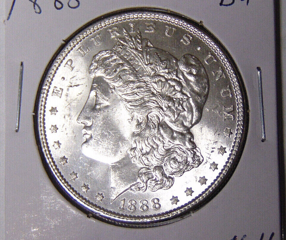 BU 1888-P Morgan Silver Dollar Uncirculated Philadelphia Mint (9222)