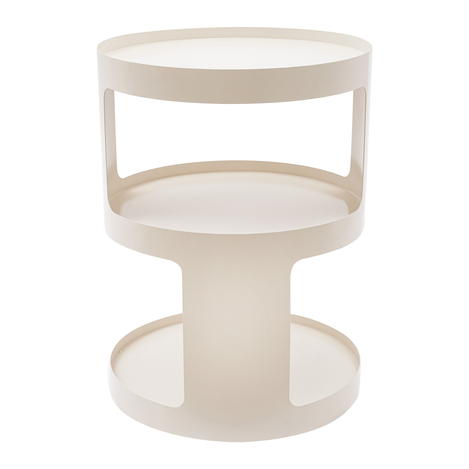 White Metal Side Table Modern Freestanding Nightstand Small Quality End Table