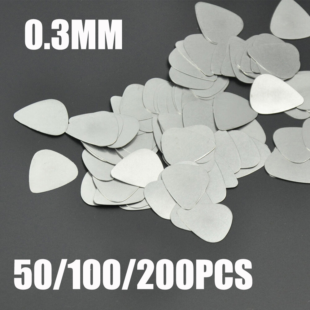 Lots of 0.3mm Stainless Steel Metal Guitar Picks for Bright, Vibrant Sounds Long