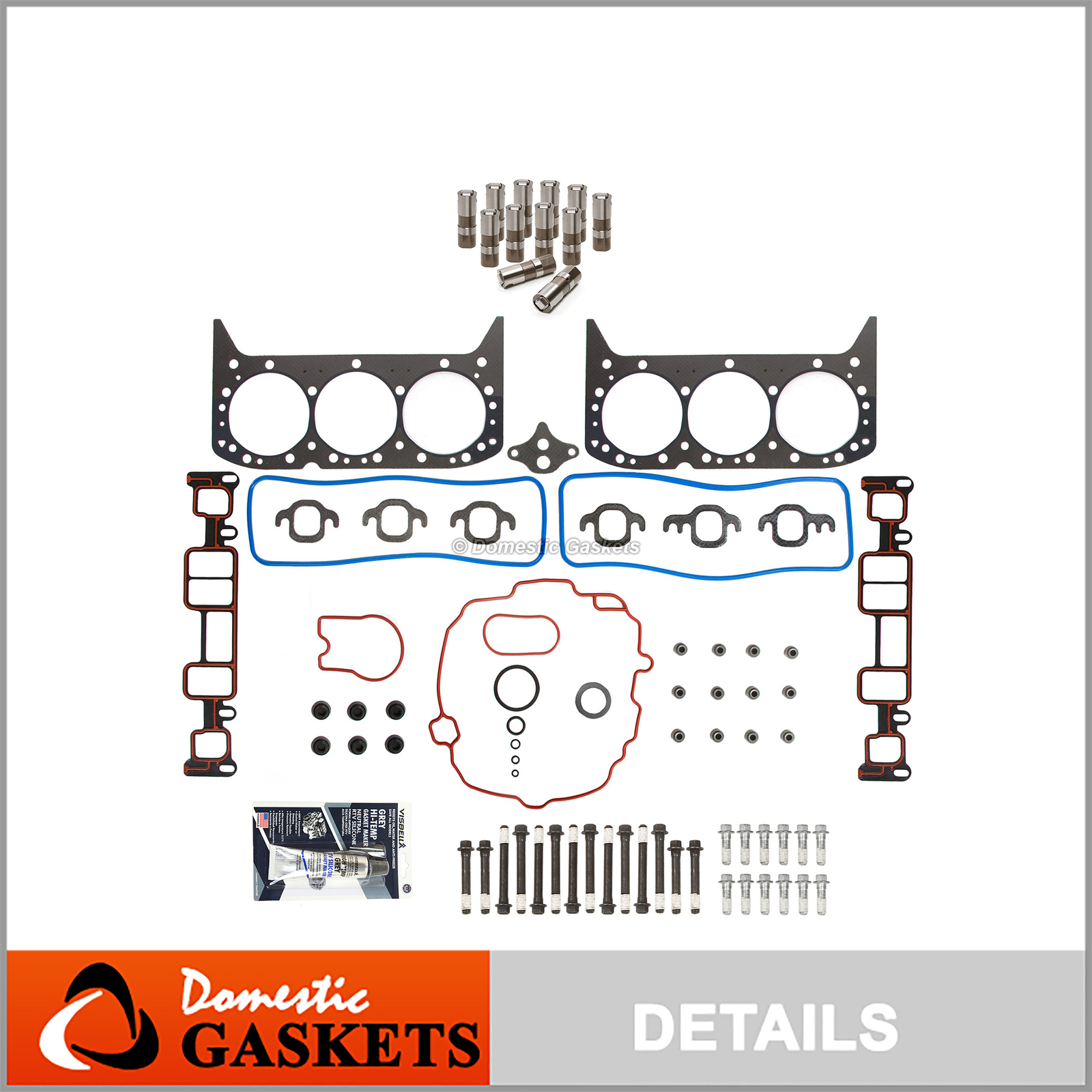 Head Gasket Set Bolts Lifters Fit 96-06 Chevrolet Astro GMC Isuzu 4.3 OHV