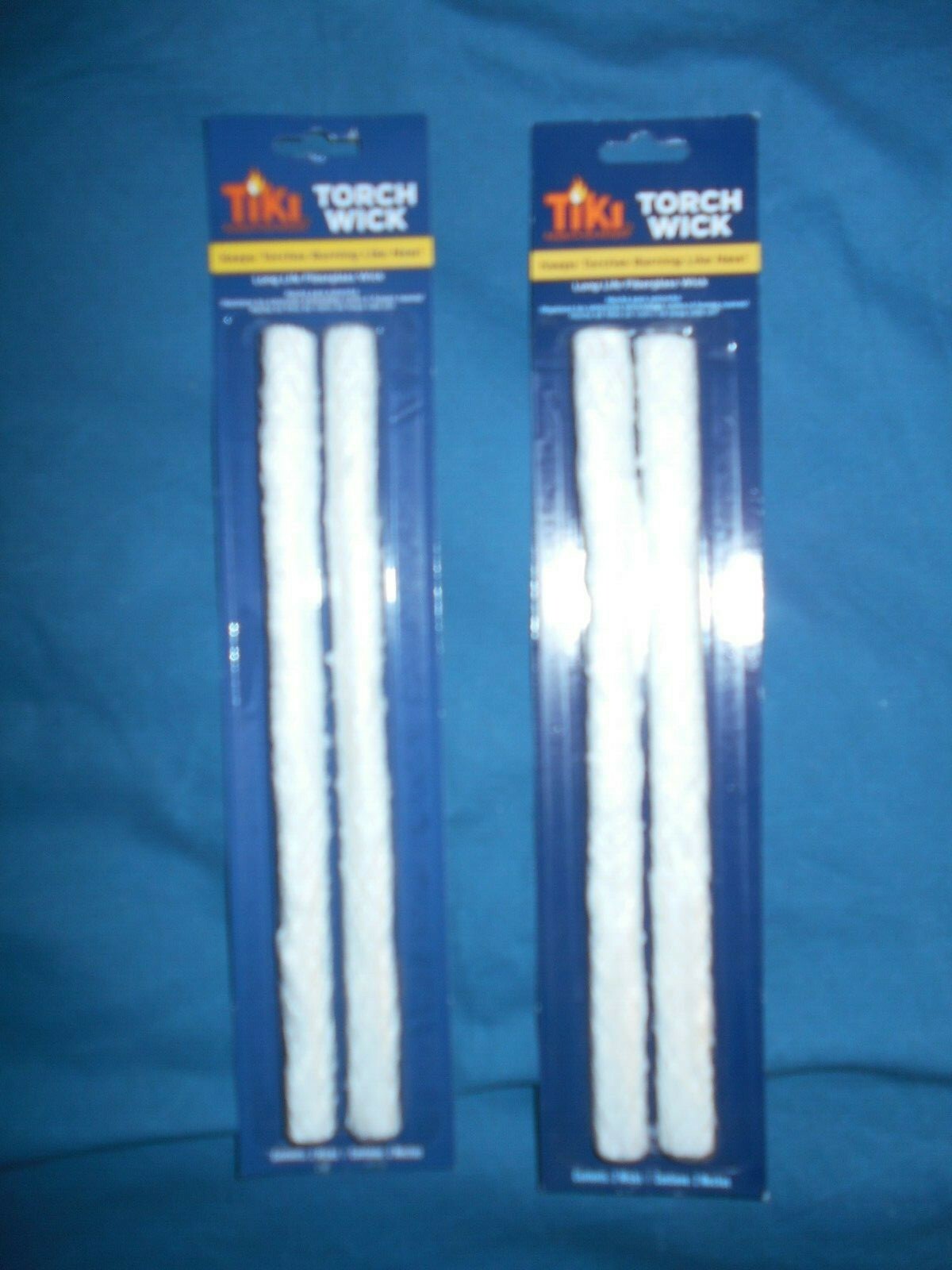 Tiki Two Packs Of 2 Each Long Life Fiberglass Torch Wicks