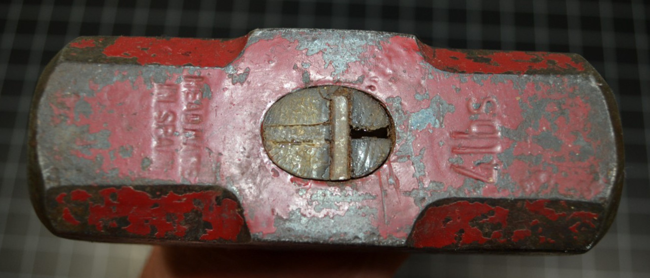 MADE IN SPAIN - DOUBLE FACE ENGINEERS' HAMMER - 4# - ORIGINAL HANDLE
