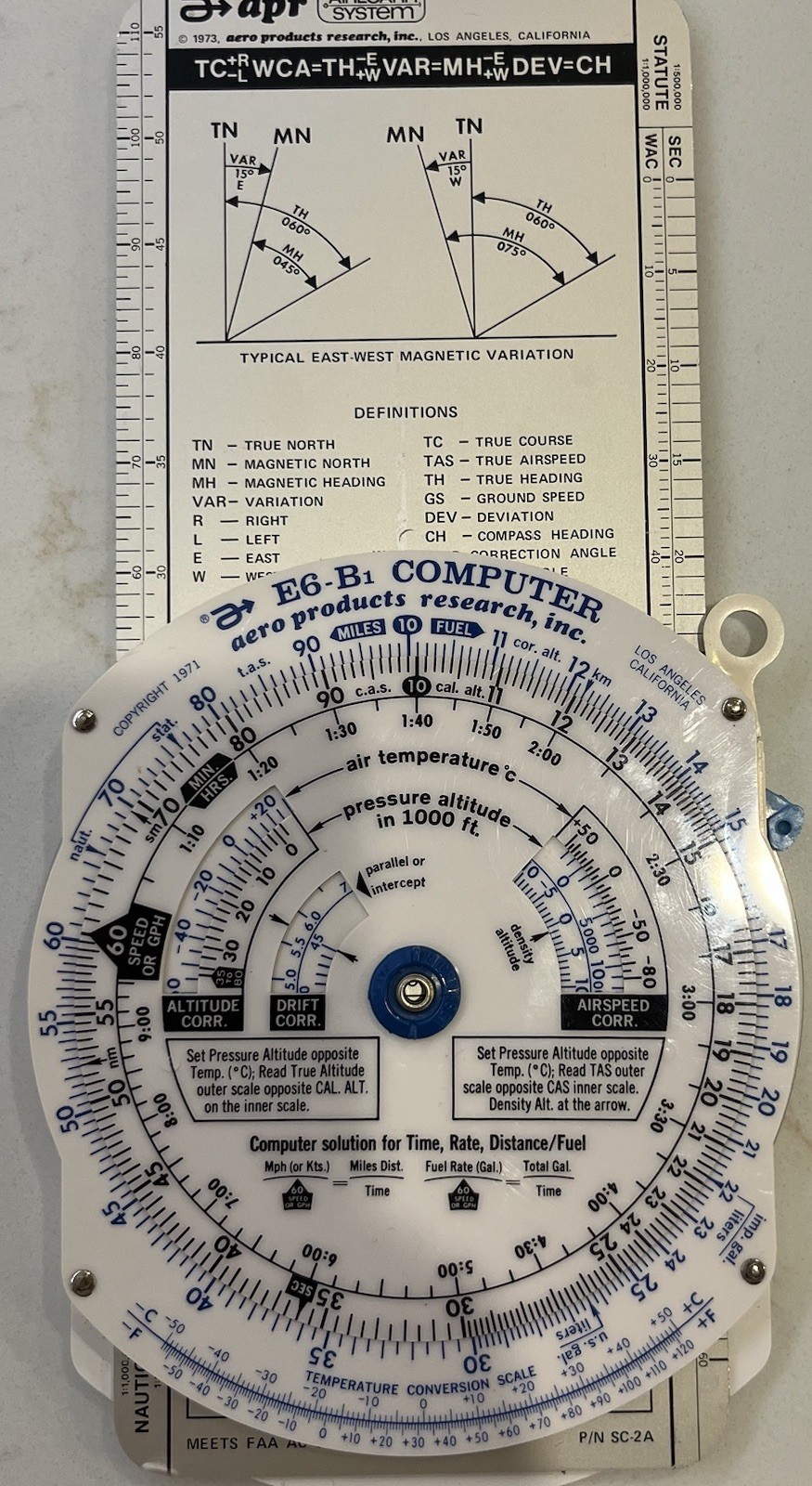 Vintage AERO Products Research E6-B1 Flight Computer Airlearn System Pre-owned