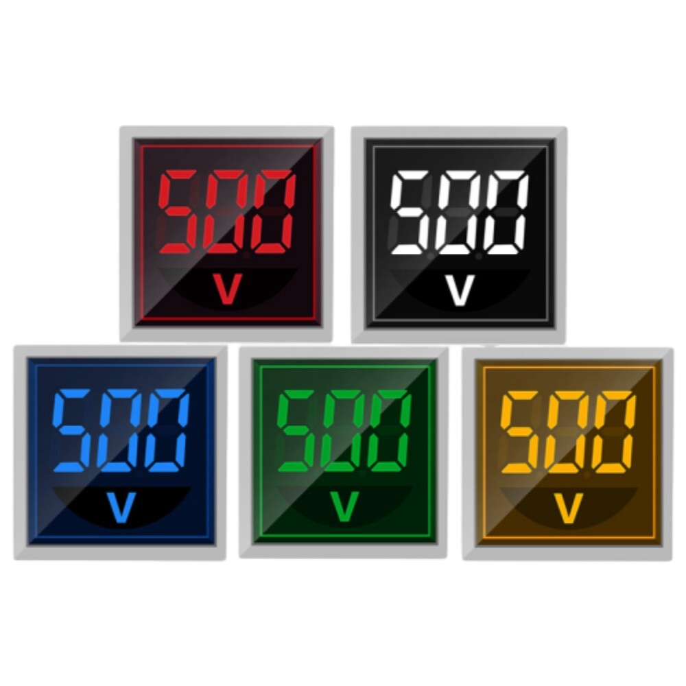 New 22mm Square LED Digital Display Voltmeter Signal Lamp Voltage Gauge Meter