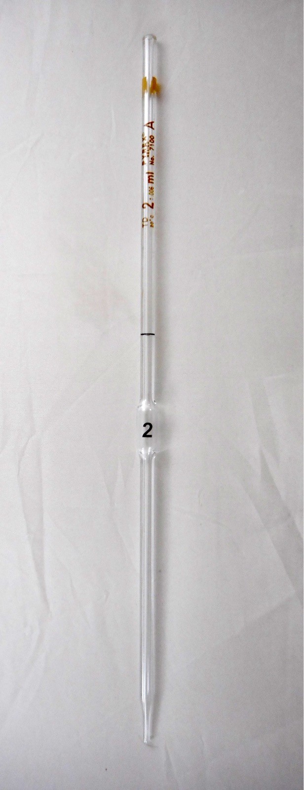 PYREX Glass Class A 2mL ±0.006 Bulb Reusable Volumetric Pipette Pipet 7100-2