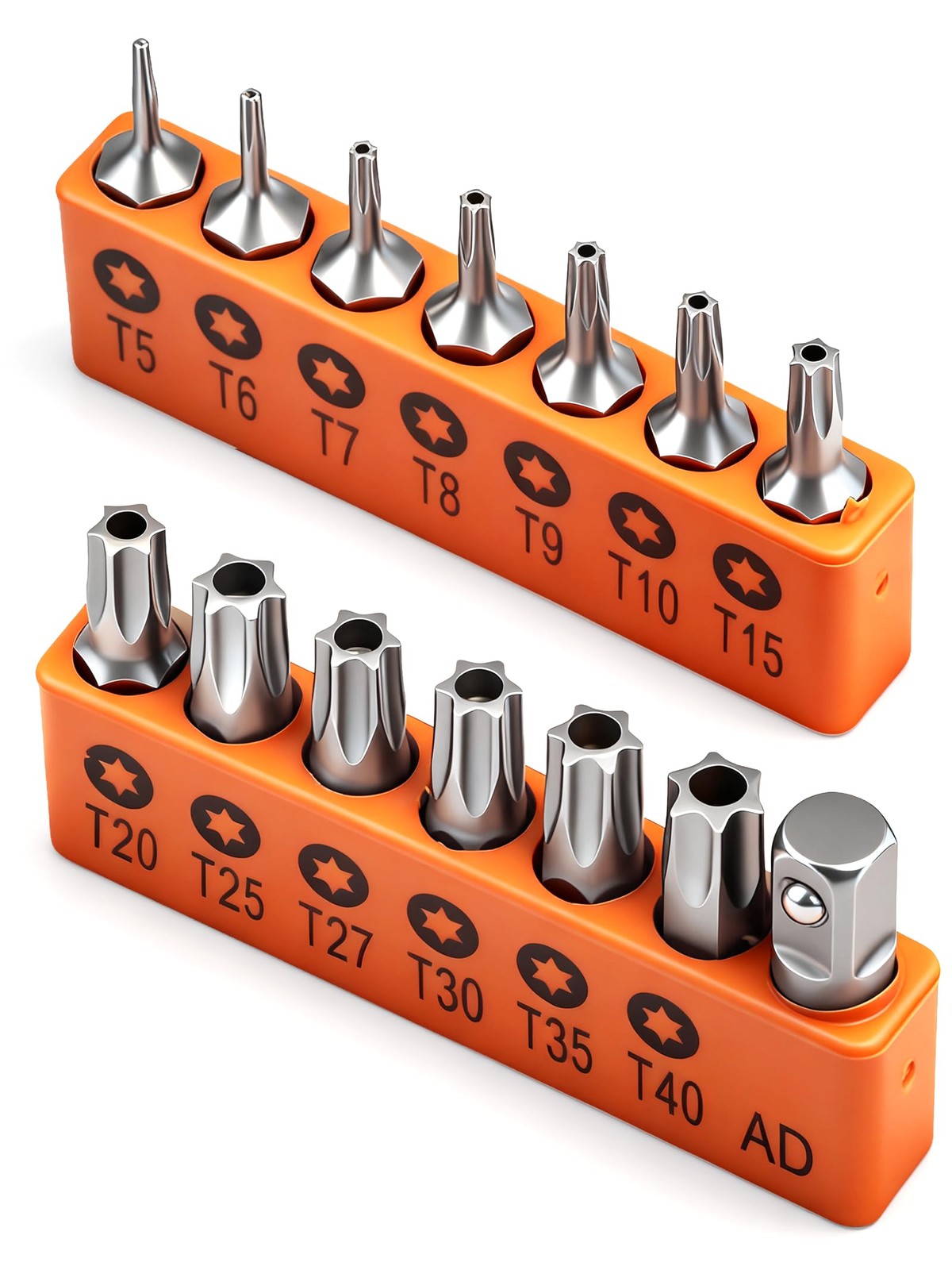 14 PCS Tamper Resistant Star Bit Set S2 Alloy Steel T5T40 Security Torx Bit