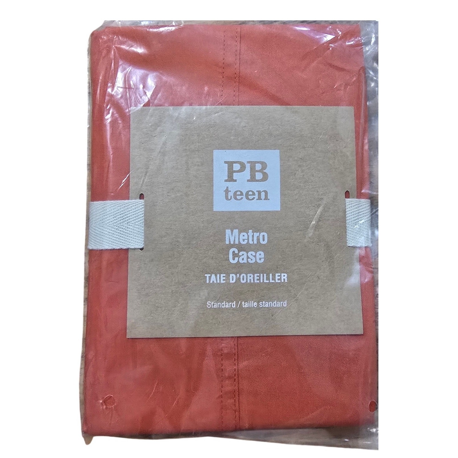 NIP Pottery Barn Teen Orange Standard  Metro Pillowcase 100% Cotton