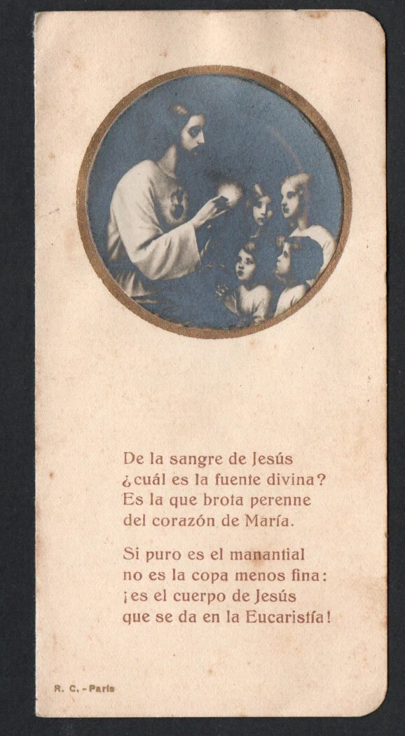 Holy card antique de Jesus santino image pieuses estampa