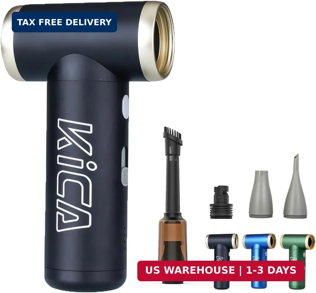 KiCA JetFan 2S Combo Compressed AirCan Substitute,117000RPM Air Duster Electric