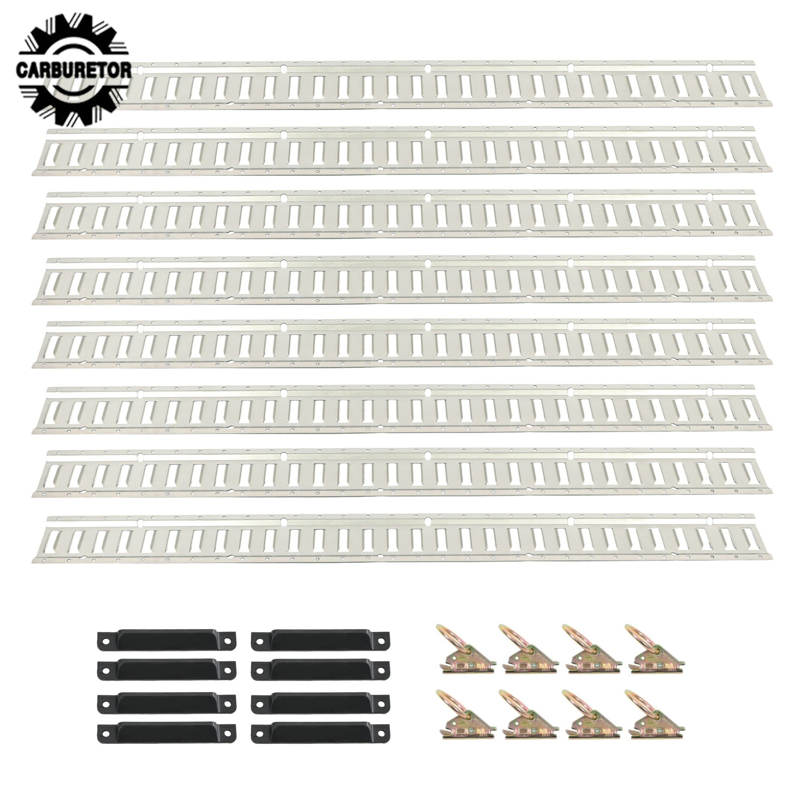 Silver 24 Pack 60" E Track Rail Sections With Mounting Hardware Fit For Trucks