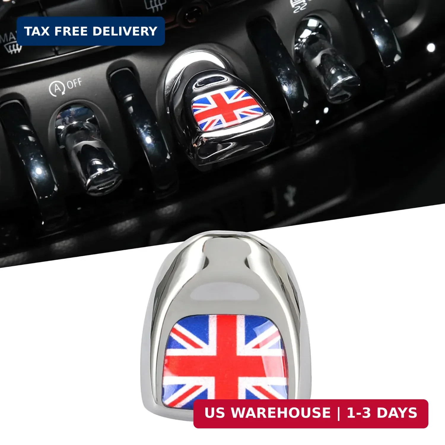 TOMALL Car Engine Start Stop Button Cover Compatible with Mini Cooper F56 F55 F5