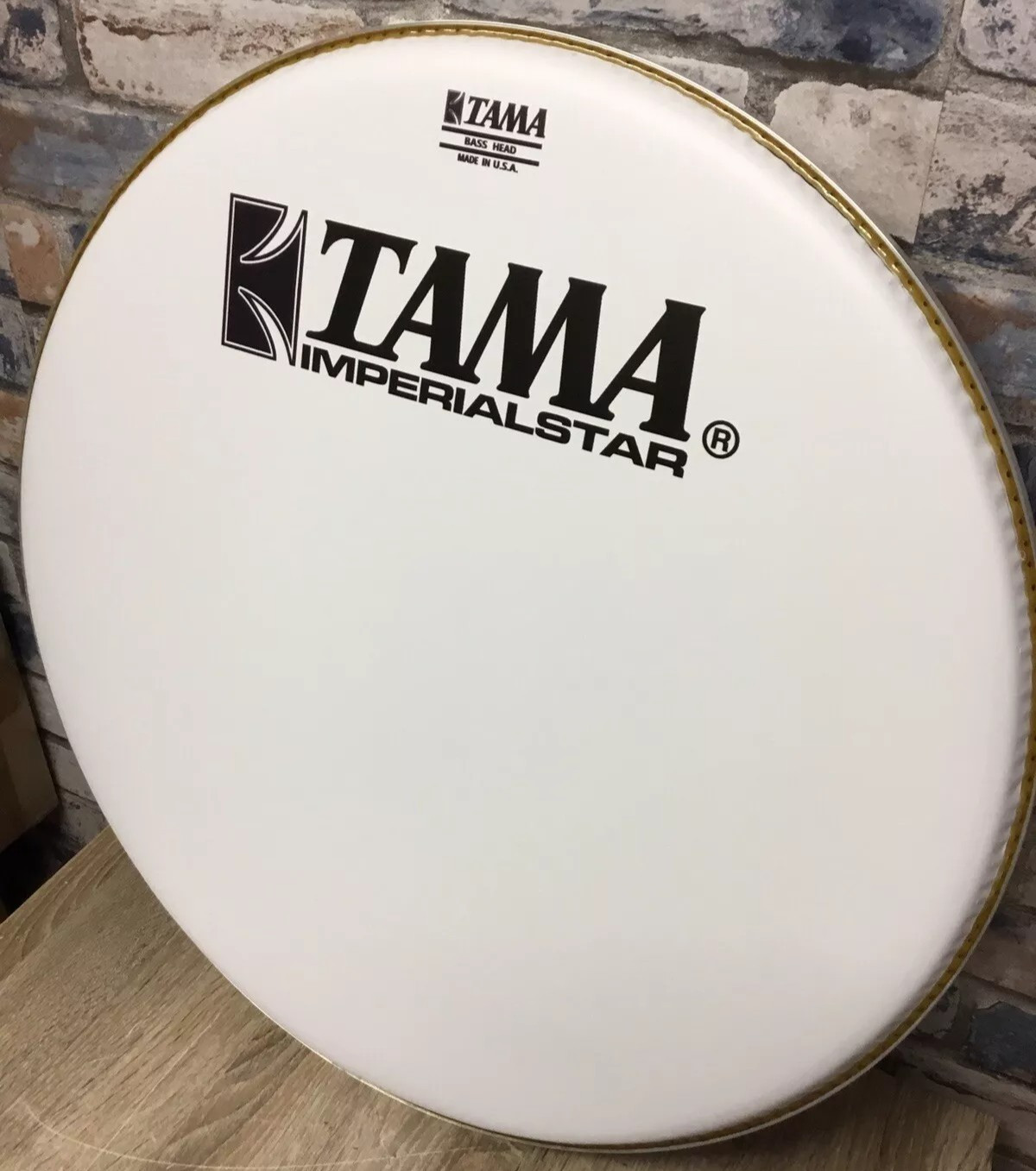 Vintage 1980's  Reproduction Tama Imperial Star Bass Drum head 22"
