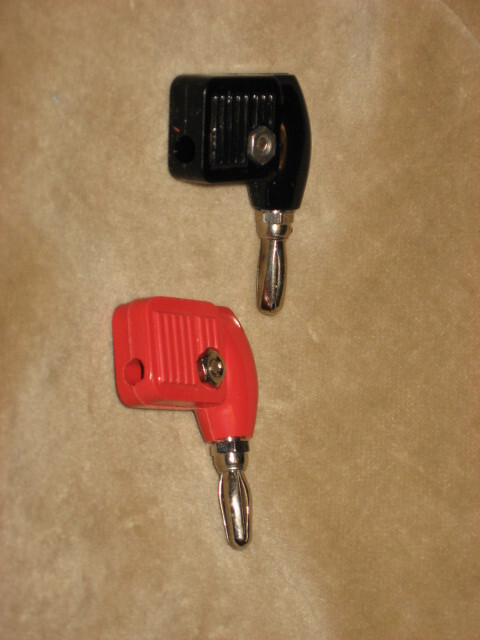 Banana Plug set, Red and Black, new