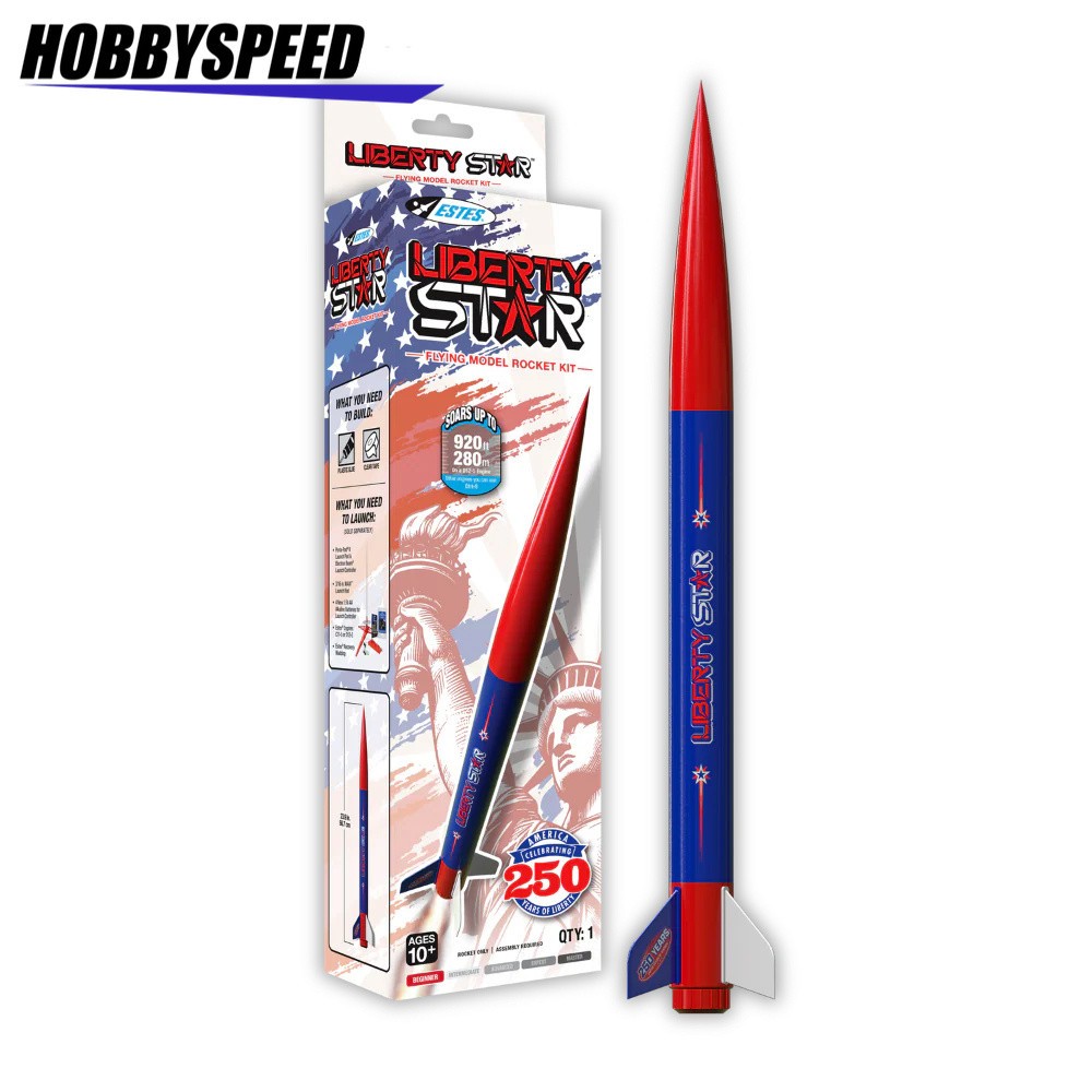 ESTES LIBERTY STAR MODEL ROCKET BUILDERS KIT BEGINNER AMERICA 250TH EST691 NEW