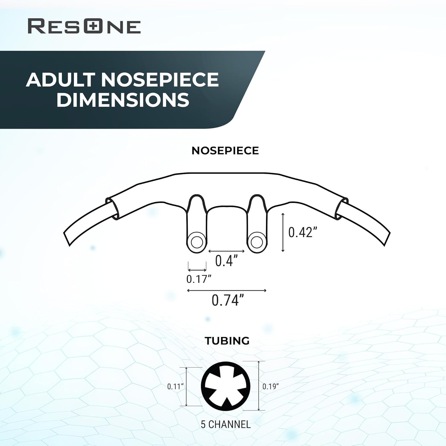 2Ft Oxygen Cannula - Soft Curved Nose Piece & Universal Fit Connector