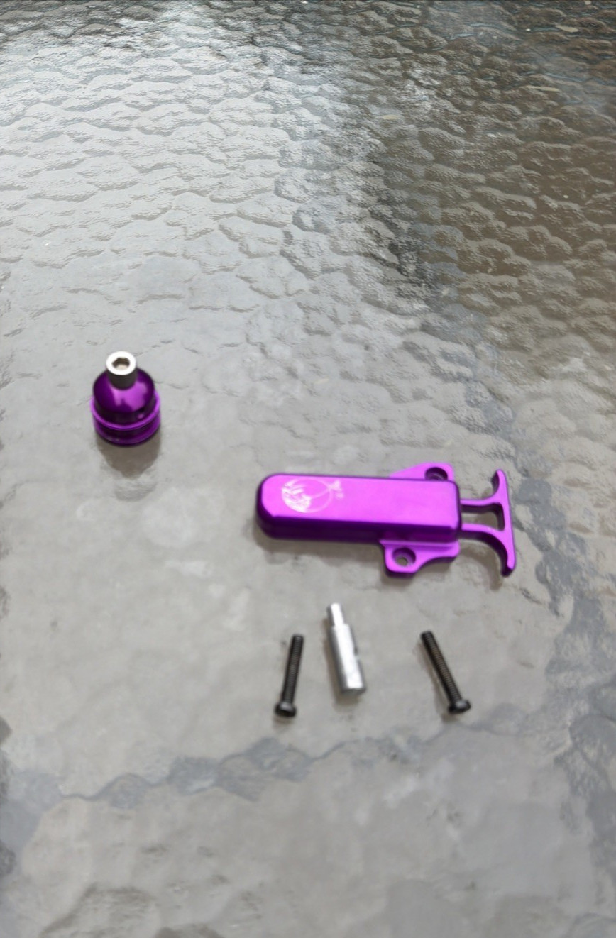 Used Tippmann 98 Paintball Gun Aluminium Purple Side Cocking & Velocity Adjuster