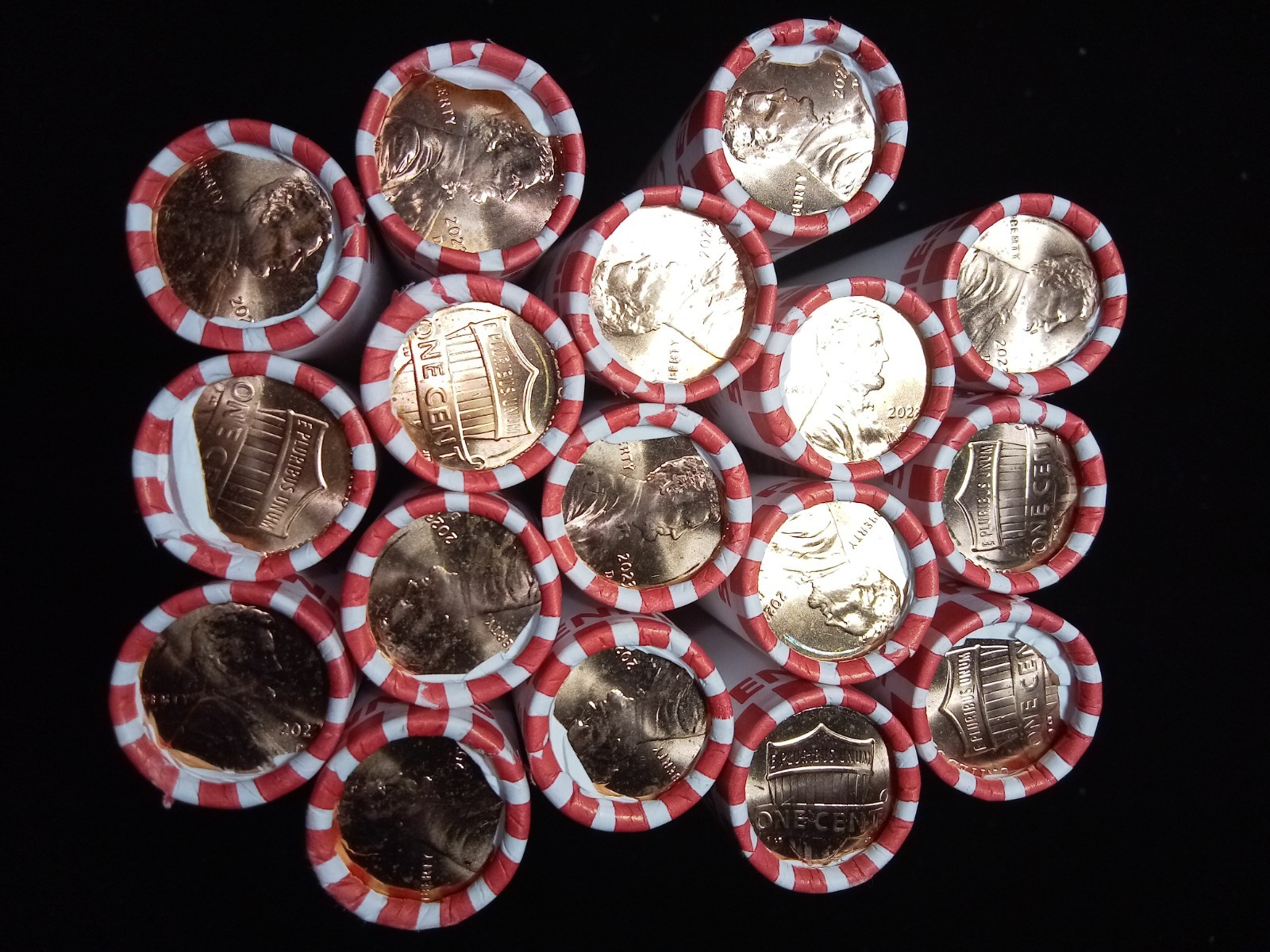 2023 D Lincoln Cent Uncirculated BU Rolls Lot Of 17 Original Bank Wrapped OBW