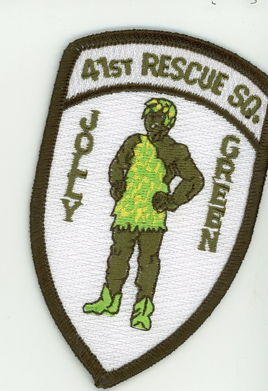 PATCH USAF41st RESCUE SQDN JOLLY GREEN IRON ON PARCHE