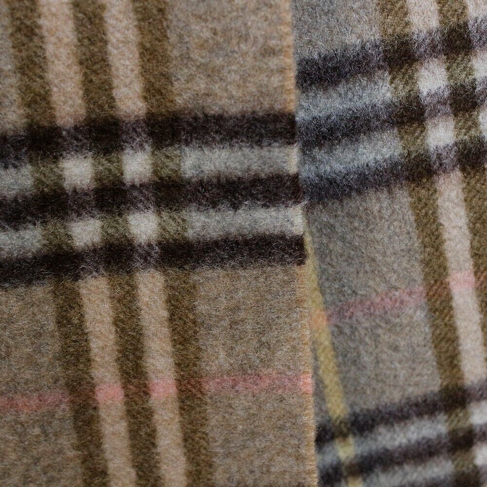Sciarpa Burberry 100% cashmere colore verde fantasia scozzese 196x31 cm