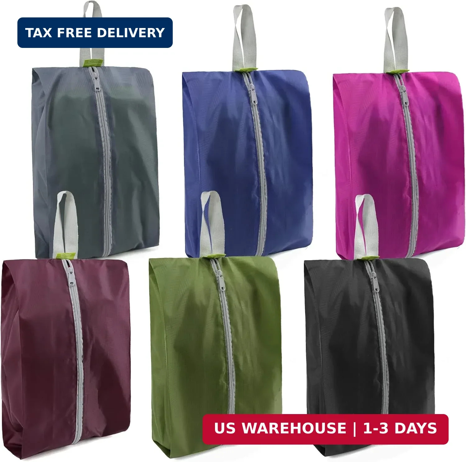 BeeGreen Travel Shoe Organizer with Zipper Closure | Shoe Bags for Travel, 6pcs