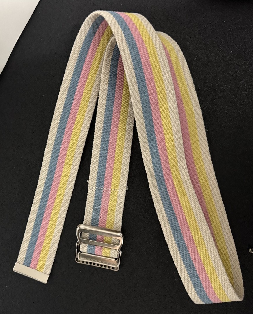 Gait Transfer Belt With Metal Buckle 58" Pastel Sammons Preston 2" Wide