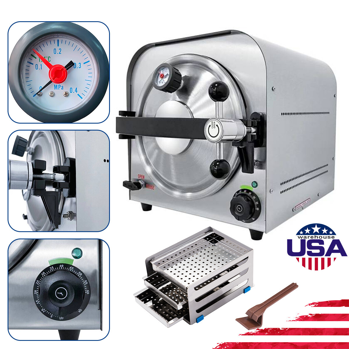 Autoclave Steam Sterilizer Dental Equipment Automatic Medical Sterilization