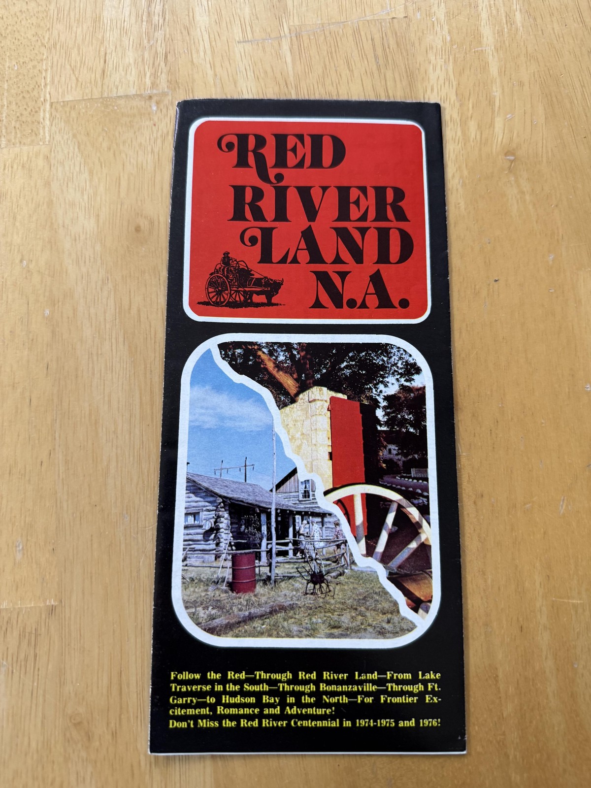 Vintage Red River Land North America Travel Guide Map Folded Brochure USA