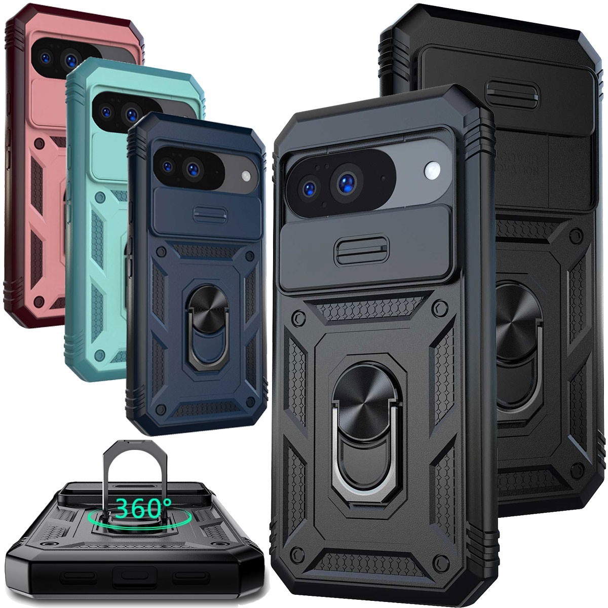 For Google Pixel 9/Pro XL/Pro Rugged Shockproof Case Kickstand Heavy Duty Cover