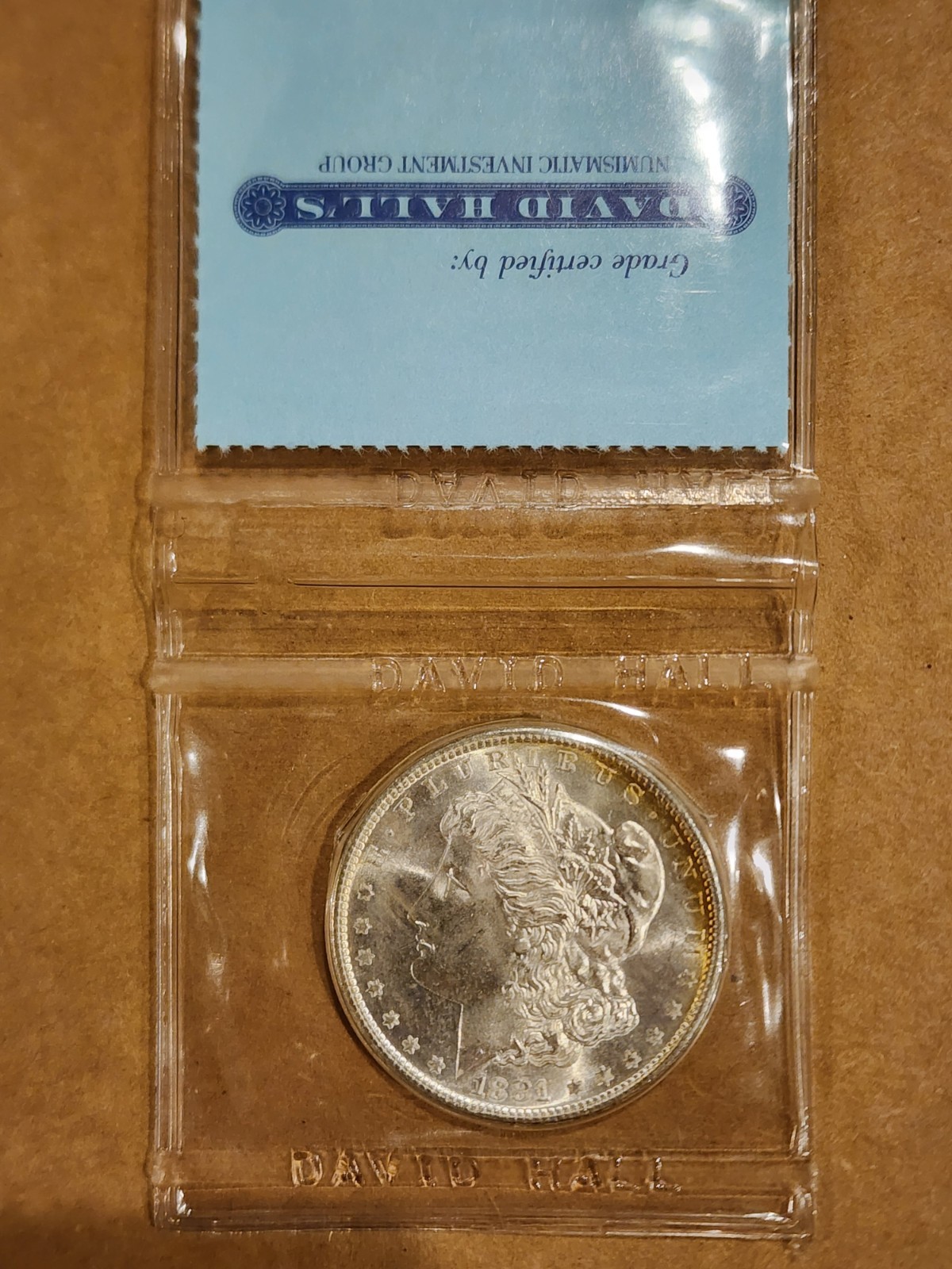 1881-S Morgan Silver Dollar Rare David Hall Graded