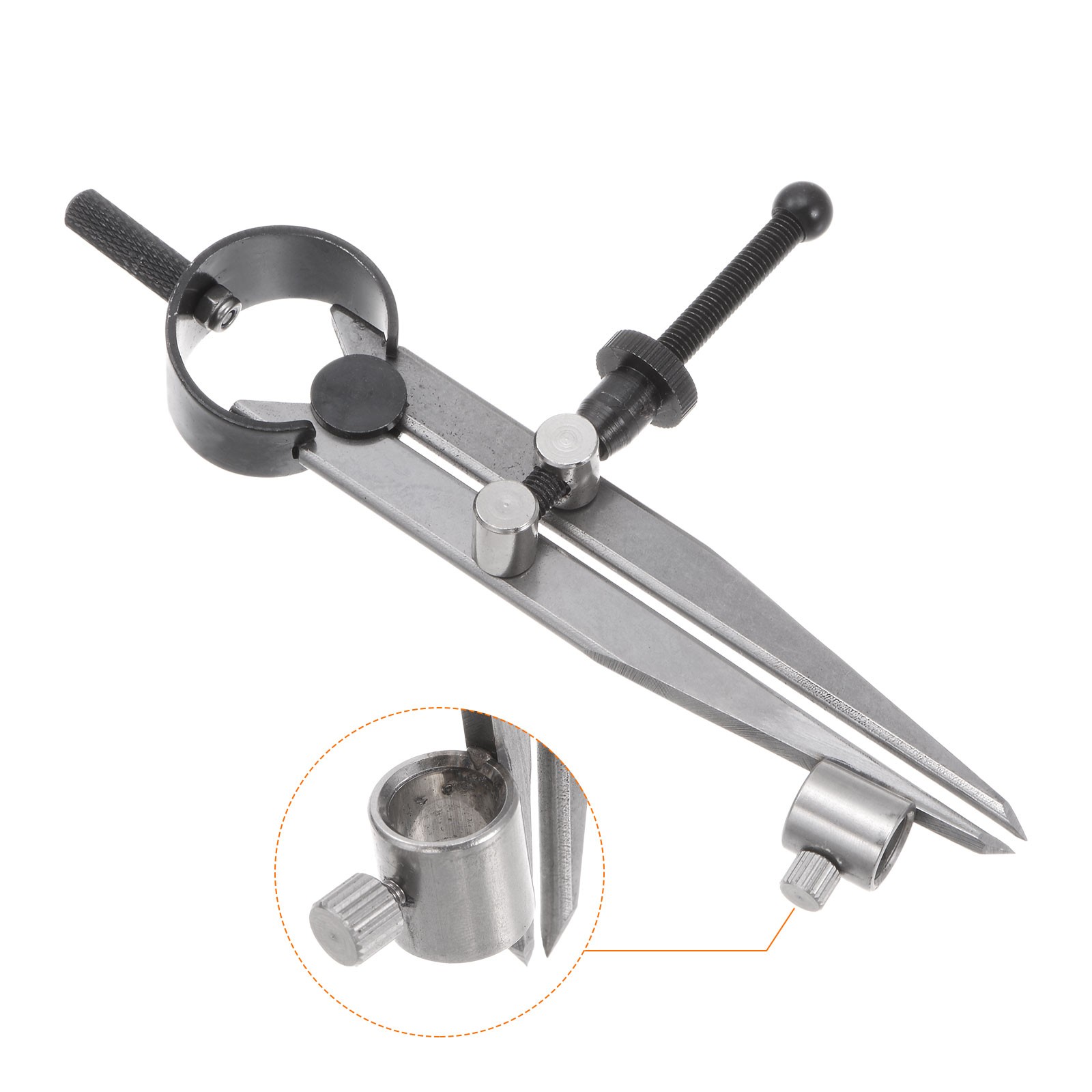 Spring Joint Caliper 4" Adjustable Spring Divider Caliper with Pencil Holder