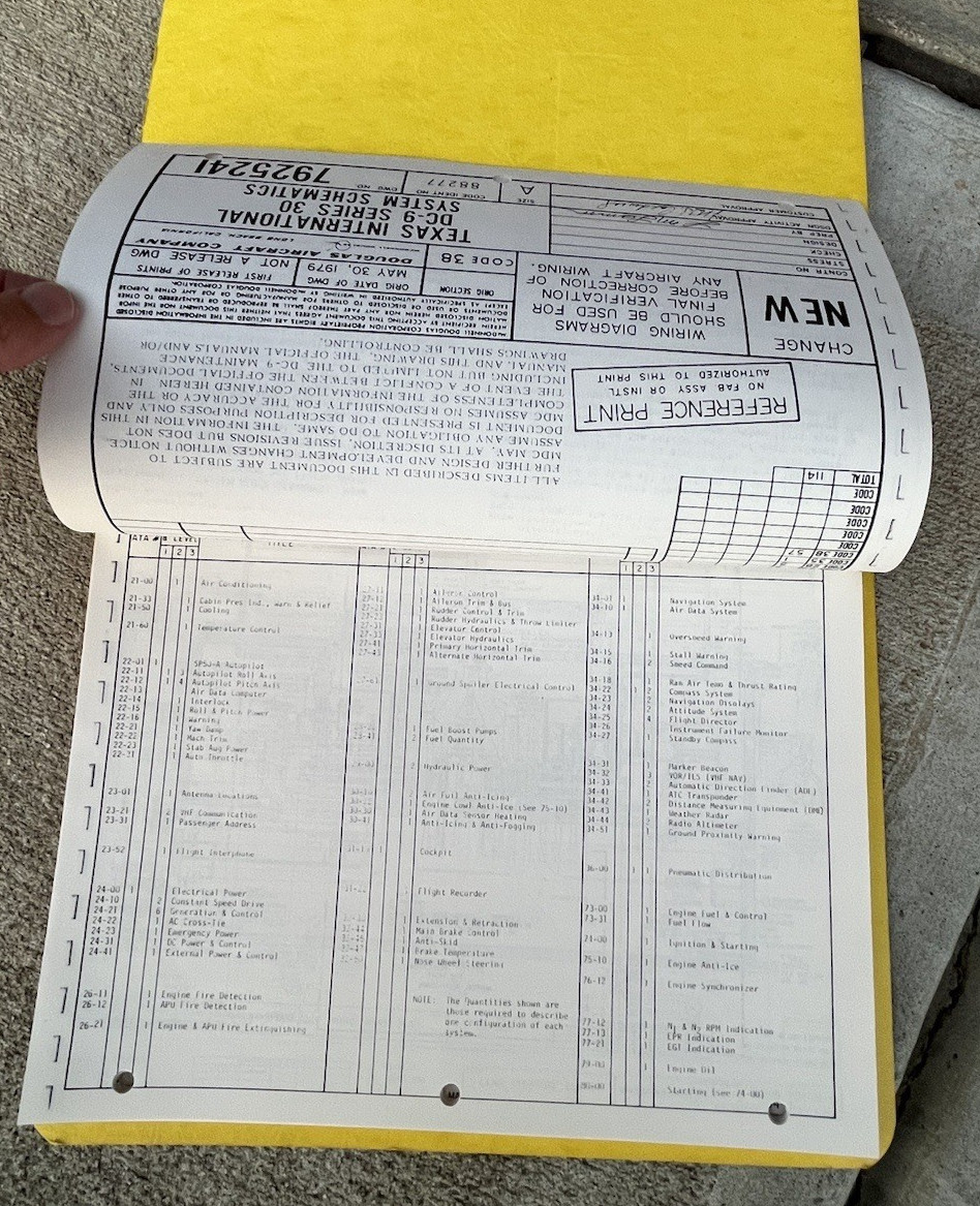 Mcdonell Douglas DC-9 Series 30 System Schematics Manual Older Copy