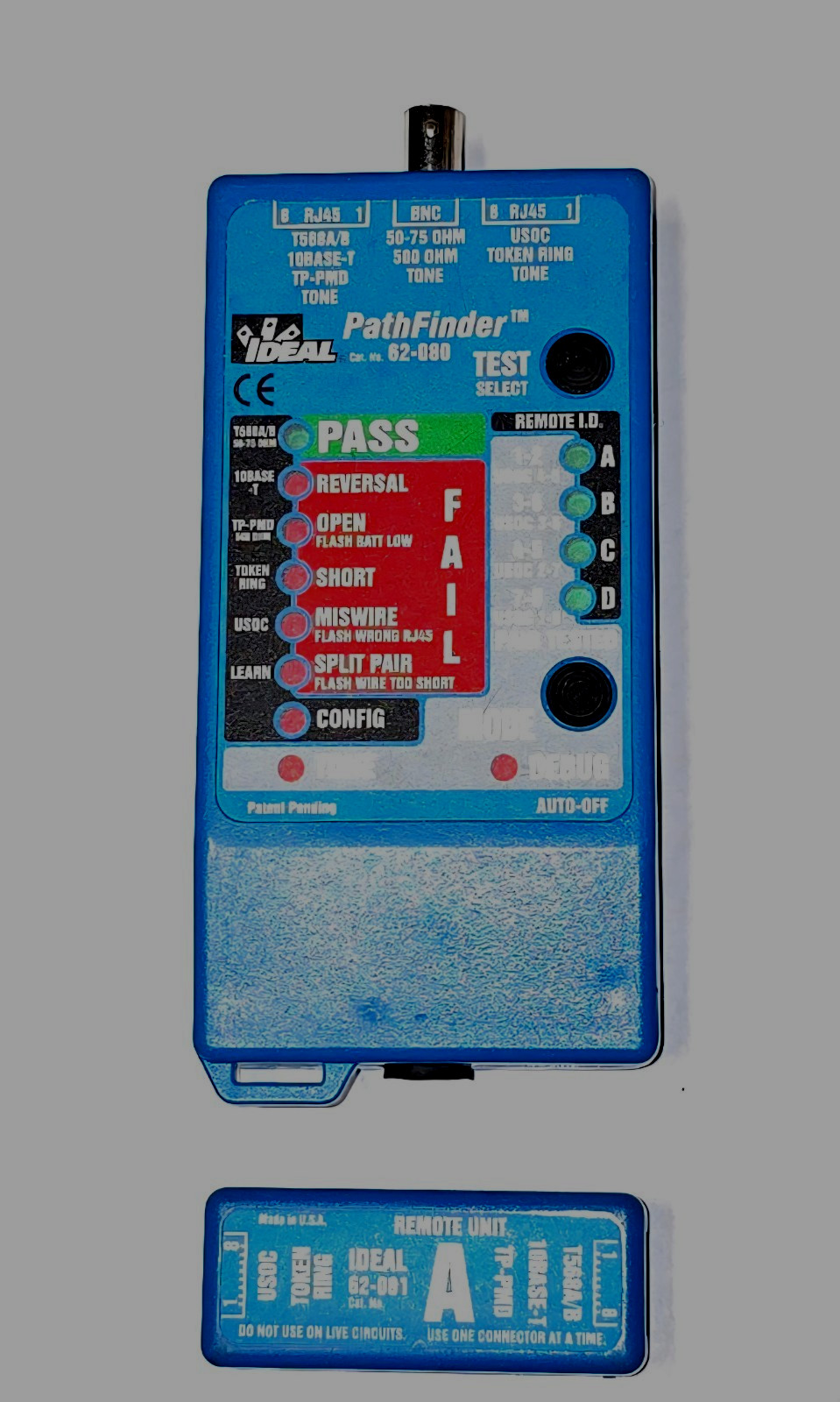 IDEAL PathFinder 62-080 Cable Tester / Tracer with Remote Unit B 62-081