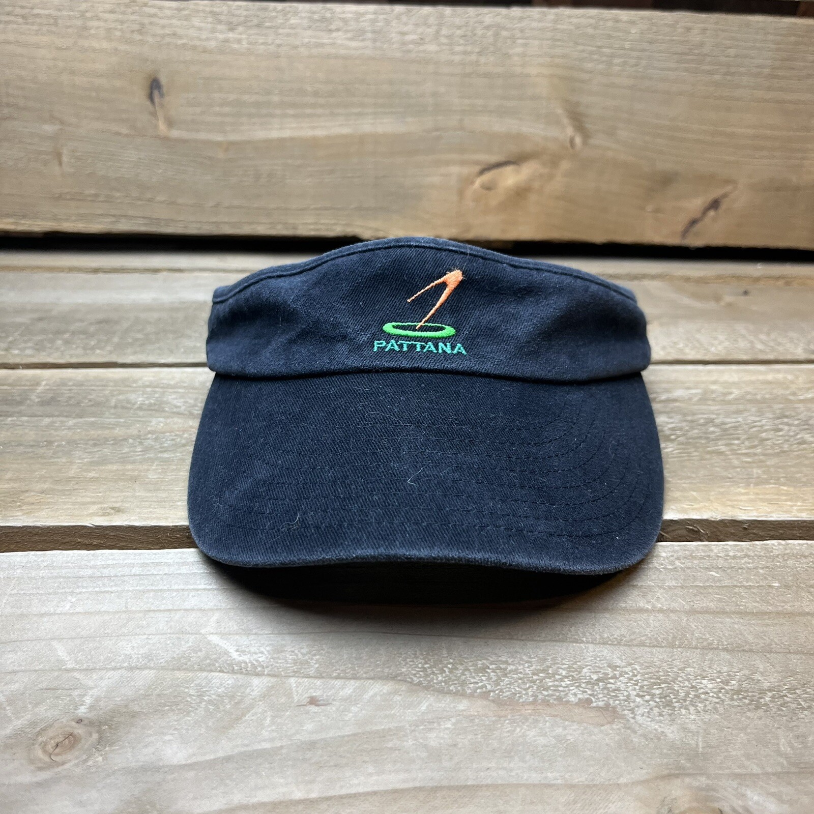 Vintage Pattana Golf Resort Asian Travel Black Adjustable Visor