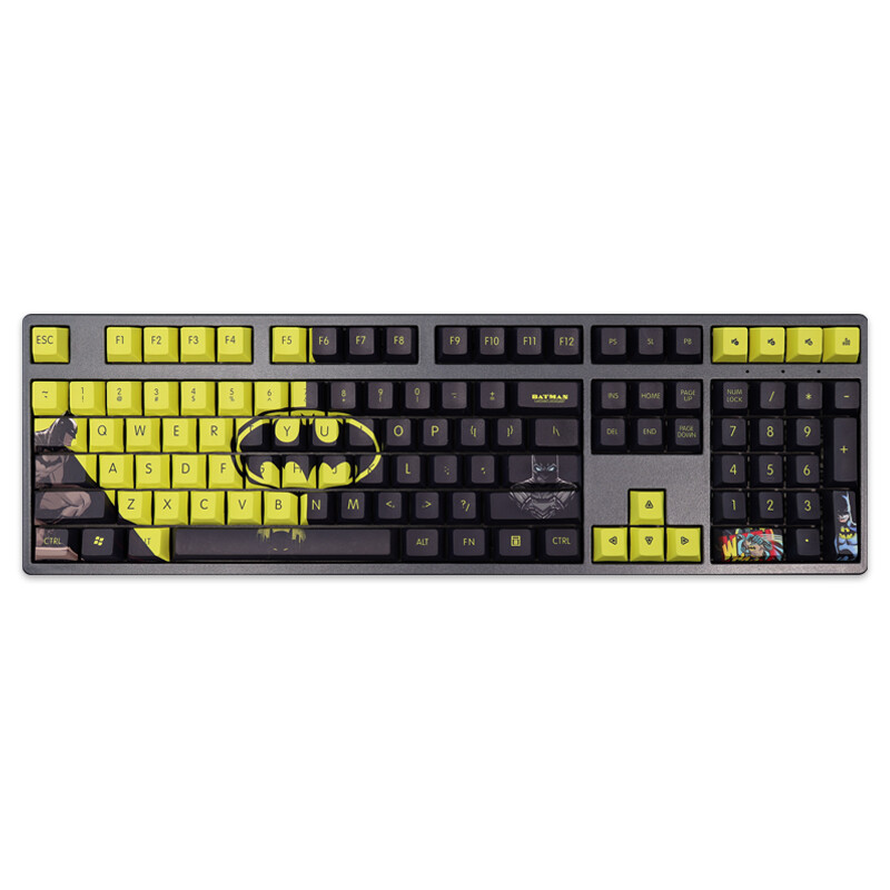 108 Key Batman PBT Key Cap Keycap Set for Cherry MX Profile Mechanical Keyboard